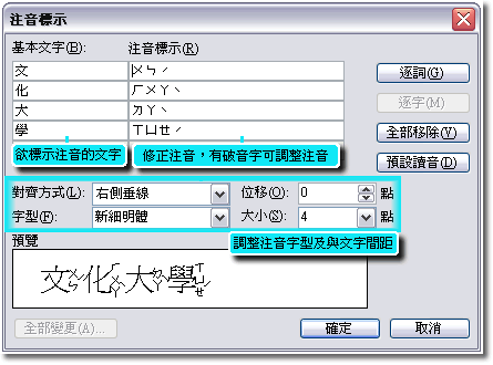 直書與注音標示